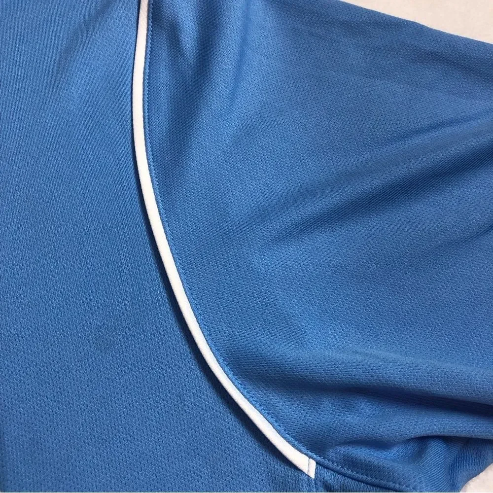 Nike Dri-Fit Men's Medium UNC Blue Polo Top Athletic Button Front Shirt